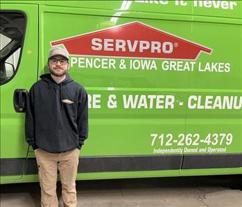 Jacob Ehrnfelt, team member at SERVPRO of Spencer & Iowa Great Lakes