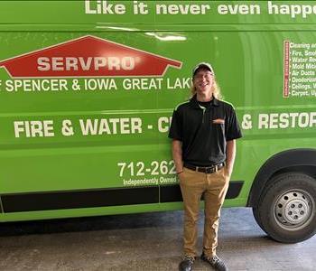 Marcus Marshall, team member at SERVPRO of Spencer & Iowa Great Lakes