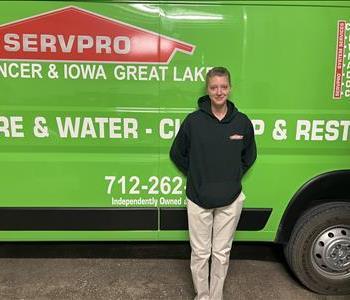Alex Ravenscroft, team member at SERVPRO of Spencer & Iowa Great Lakes