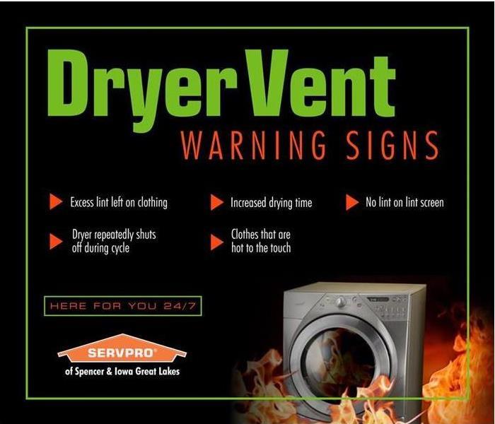 Dryer vent warning signs
